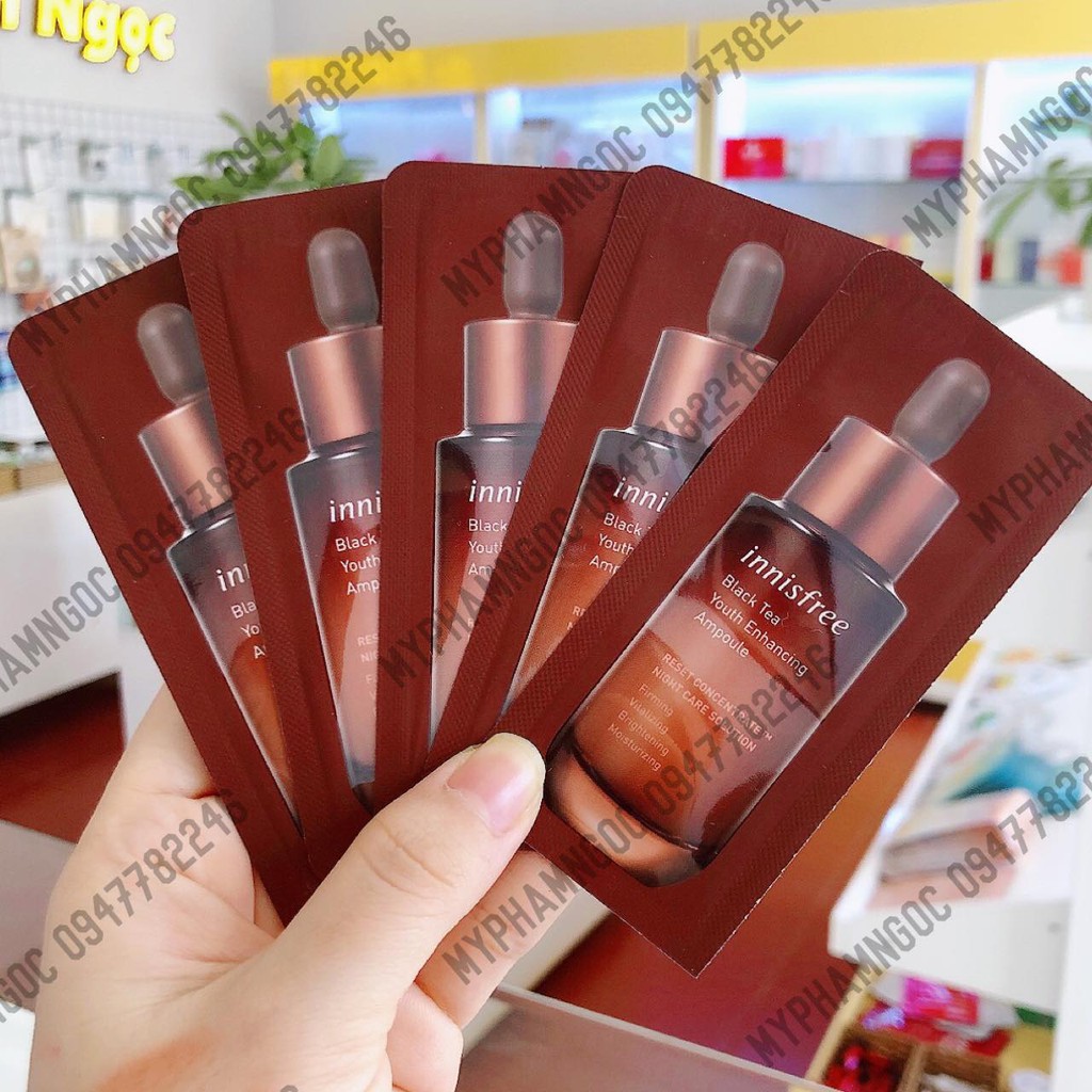 Sanple  Tinh Chất Dưỡng Ẩm Chống Lão Hóa, Dưỡng Sáng, Phục Hồi Da Innisfree Black Tea Youth Enhancing Ampoule