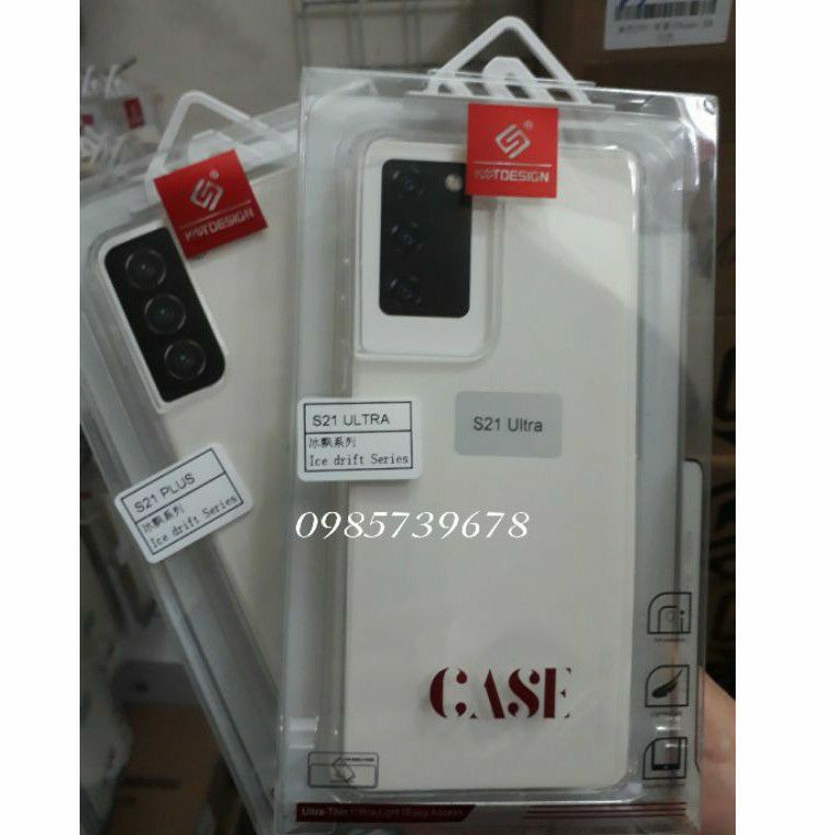 Ốp lưng KT Design cho samsung S21 PLUS/S21 ULTRA. trong suốt