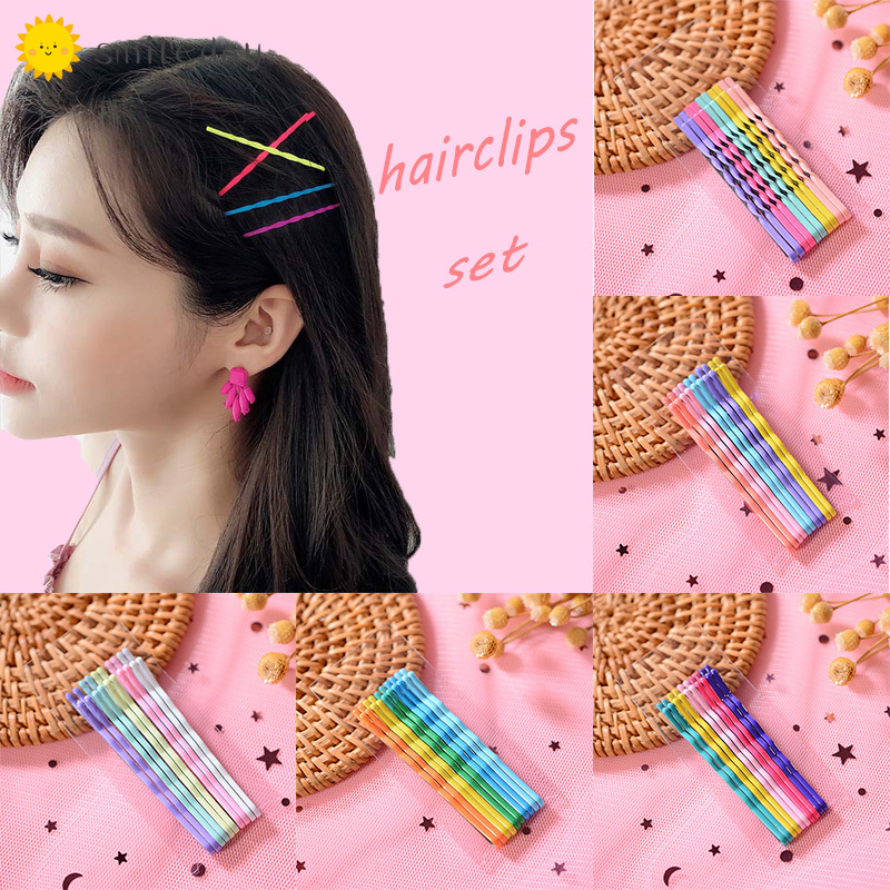Bộ 10 Kẹp Tóc Nhiều Màu Sắc Kiểu Gợn Sóng Phong Cách Thời Trang Hàn Quốc Dành Cho Bạn Nữ
