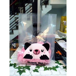 túi nilong 2 màu hình gấu panda