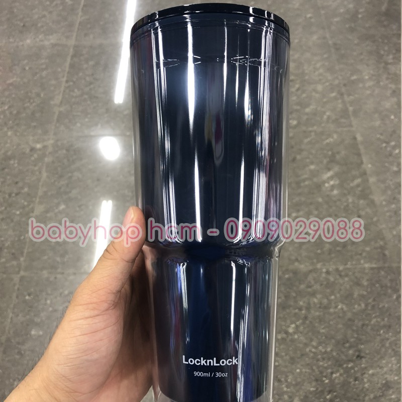 Ly nhựa 2 lớp Lock&amp;Lock Double Wall Cold Cup 900ml HAP502 (2 màu)