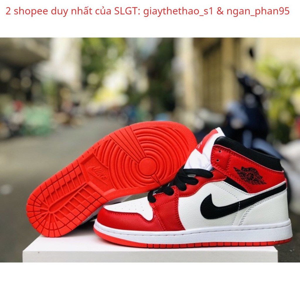 ✔️GIÀY JORDAN 1 HIGH ĐỎ- TRẮNG-ĐEN nam nữ