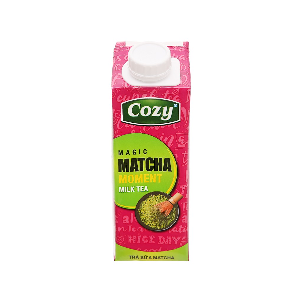 Thùng 24 hộp trà sữa matcha Cozy 225ml