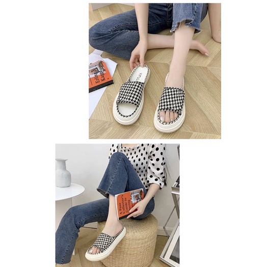 Dép Quai Ngang Đế Bánh Mì Kiểu Dáng Dán Siêu Hót