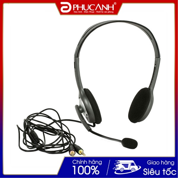 Tai nghe chụp tai Logitech H110-Có mic hỗ trợ làm việc, học online(Hàng chính hãng, BH 24 tháng 1 đổi 1