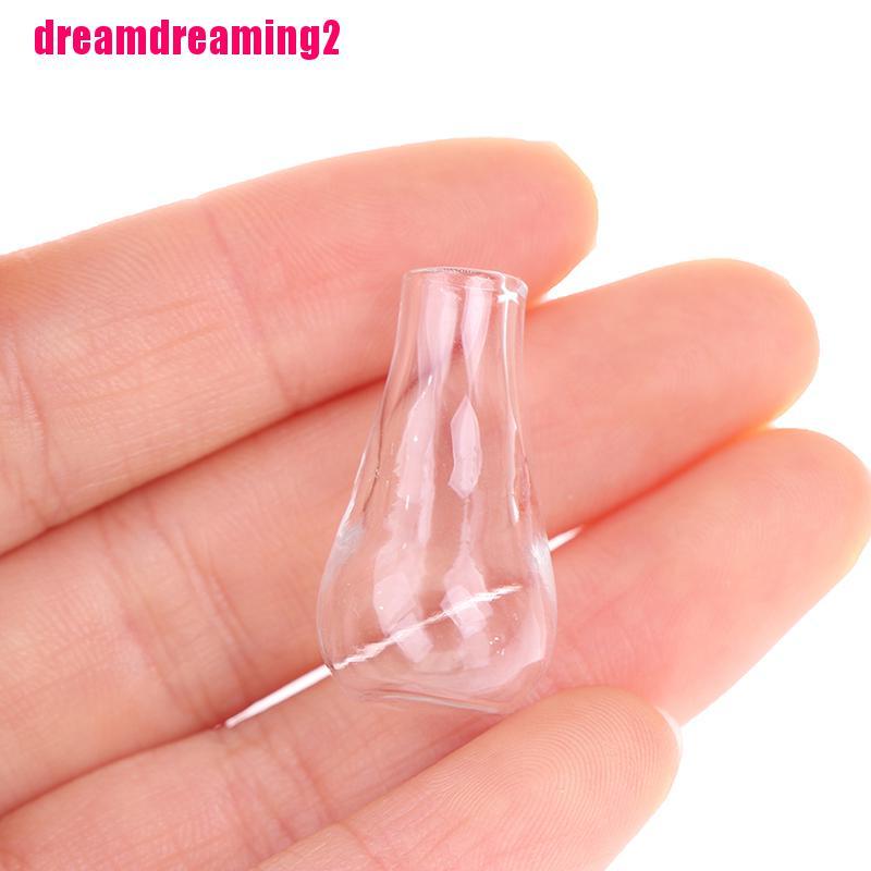 Bộ 2 Bình Hoa Thủy Tinh Trang Trí Nhà Búp Bê Tỉ Lệ 1: