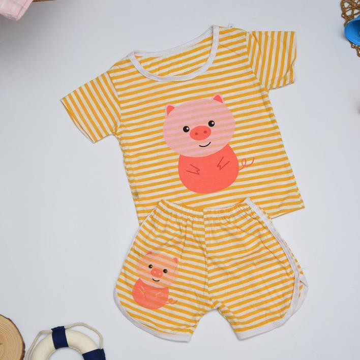 Bộ Cộc Tay Mặt Con Vật, Bộ Quần Áo Phông Cho Bé Vải Cotton Cao Cấp, Mềm Mịn Thoáng Mát - Quần Áo Trẻ Em Cao Cấp