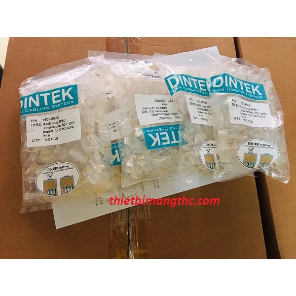 Hạt mạng DINTEK Cat5, cat6 -CHÍNH HÃNG đài loan