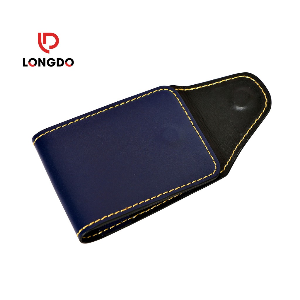 Ví sen 5 màu xanh navy - Ví nam mini - Cam kết 100% da bò thật nhập khẩu - Bảo hành 5 năm - Thương hiệu uy tín Longdo Le