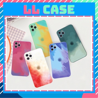Ốp lưng loang màu iphone cầu vồng nhều màu  cạnh vuông BVC /7/7plus/8/8plus/x/xs/11/12/pro/max//promax/mini