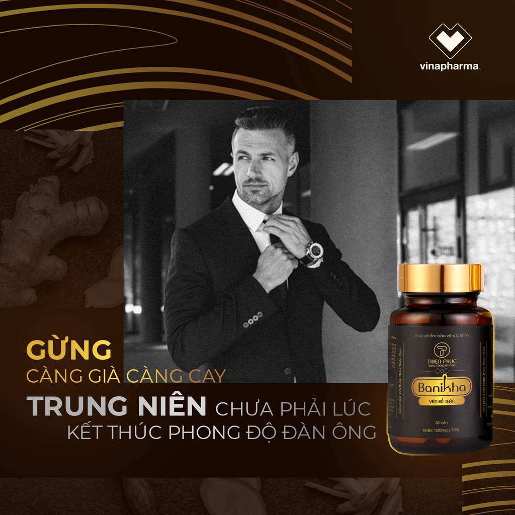 Viên bổ thận banikha Tăng cường sinh lý nam Bổ thận nam Hỗ trợ giảm đau lưng mỏi gối tiểu đêm nhiều Hộp 60 Viên