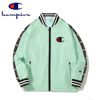 Áo Khoác Nam Có Nón Thêu Chữ Champion Phong Cách Hàn Quốc