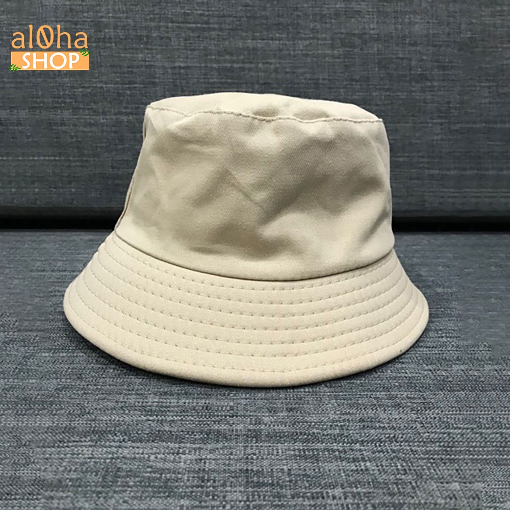 Nón bucket vành cụp trơn - mũ tai bèo Ulzzang phong cách, cá tính Unisex nam nữ - al0ha Shop