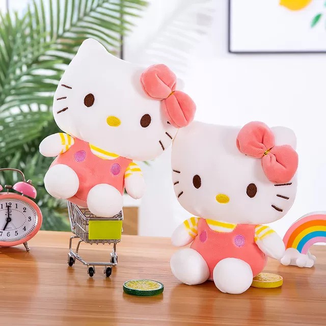 Gấu Bông Mèo Hello Kitty Nơ Tim - Mèo Bông cao cấp