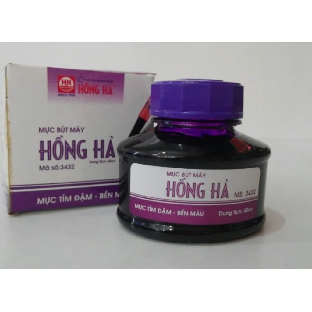 Mực bút máy Hồng Hà, hộp mực cho học sinh cấp 1, dụng cụ học tập học sinh cấp 1