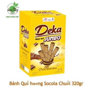 [Nhập khẩu Indonesia] Bánh quế Deka Socola Chuối 320g (20 x 16g) - GIÒN TAN kết hợp vị BÉO của Socola Chuối
