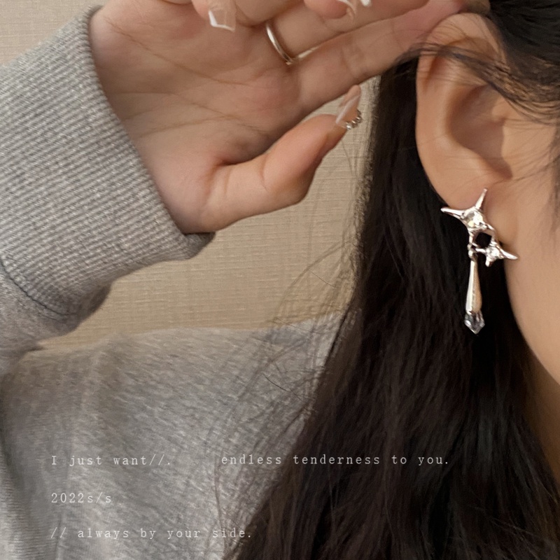 Khuyên Tai Hình Giọt Nước Phong Cách punk Harajuku Mới