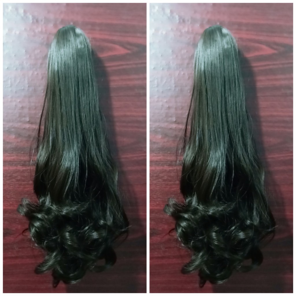 Tóc giả nữ ngoặm xoăn dài, tóc kẹp