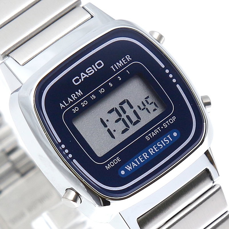 ĐỒNG HỒ NỮ CASIO LA670WA-1DF Chính Hãng Dây kim loại cao cấp - Mặt số điện tử - bảo