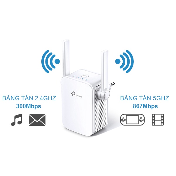 Bộ kích sóng wifi 5ghz băng tần kép Tp-Link RE205 RE305 cục hút mở rộng sóng wifi tốc độ cao AC750 AC1200