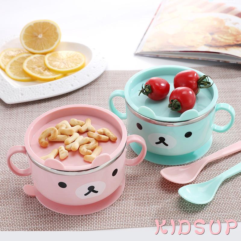 Bộ chén nhựa cho bé chống trượt nhiều màu sắc sáng tạo
