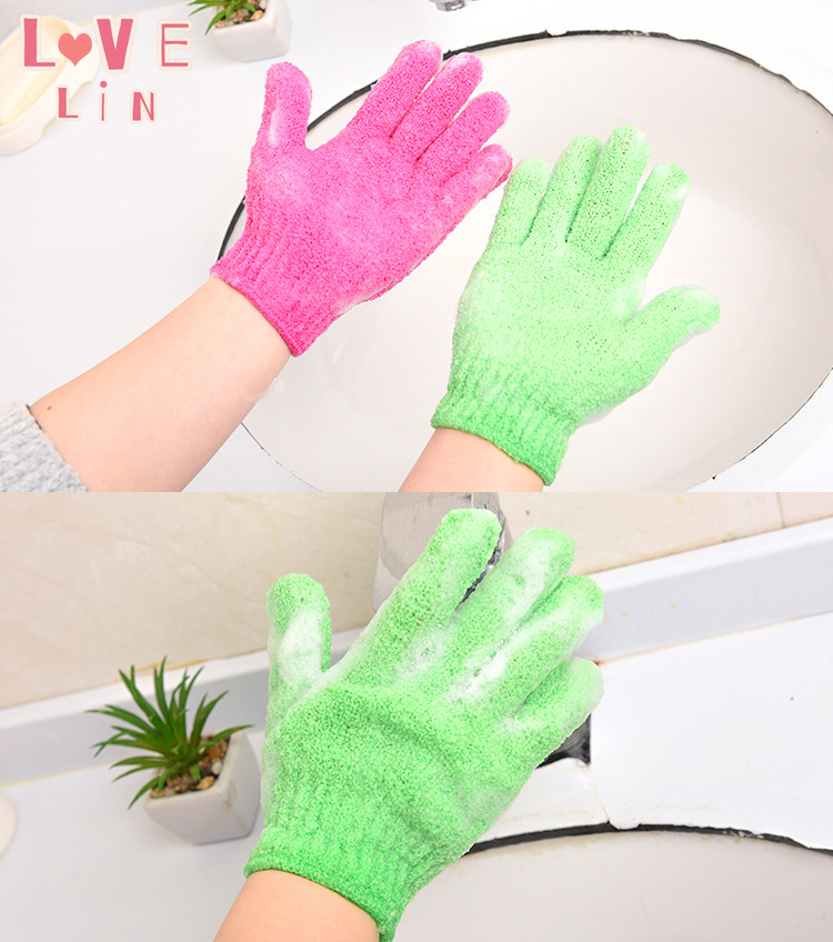 Găng Tay Tắm Tẩy Tế Bào Chết Bằng Nylon Cho Người Lớn