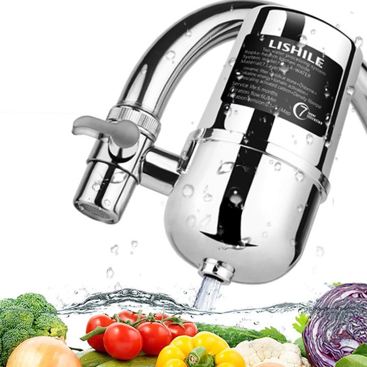Máy Lọc Nước Gia Đình Tại Vòi, Lõi Sứ Than Hoạt Tính, Không Dùng Điện, Lọc Nước Giếng Khoan