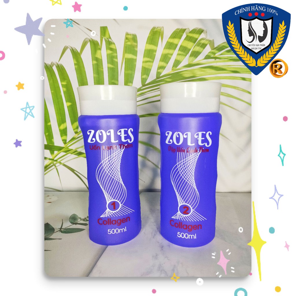 Uốn Lạnh Collagen Zoles mùi thơm căng sóng 500mlx2