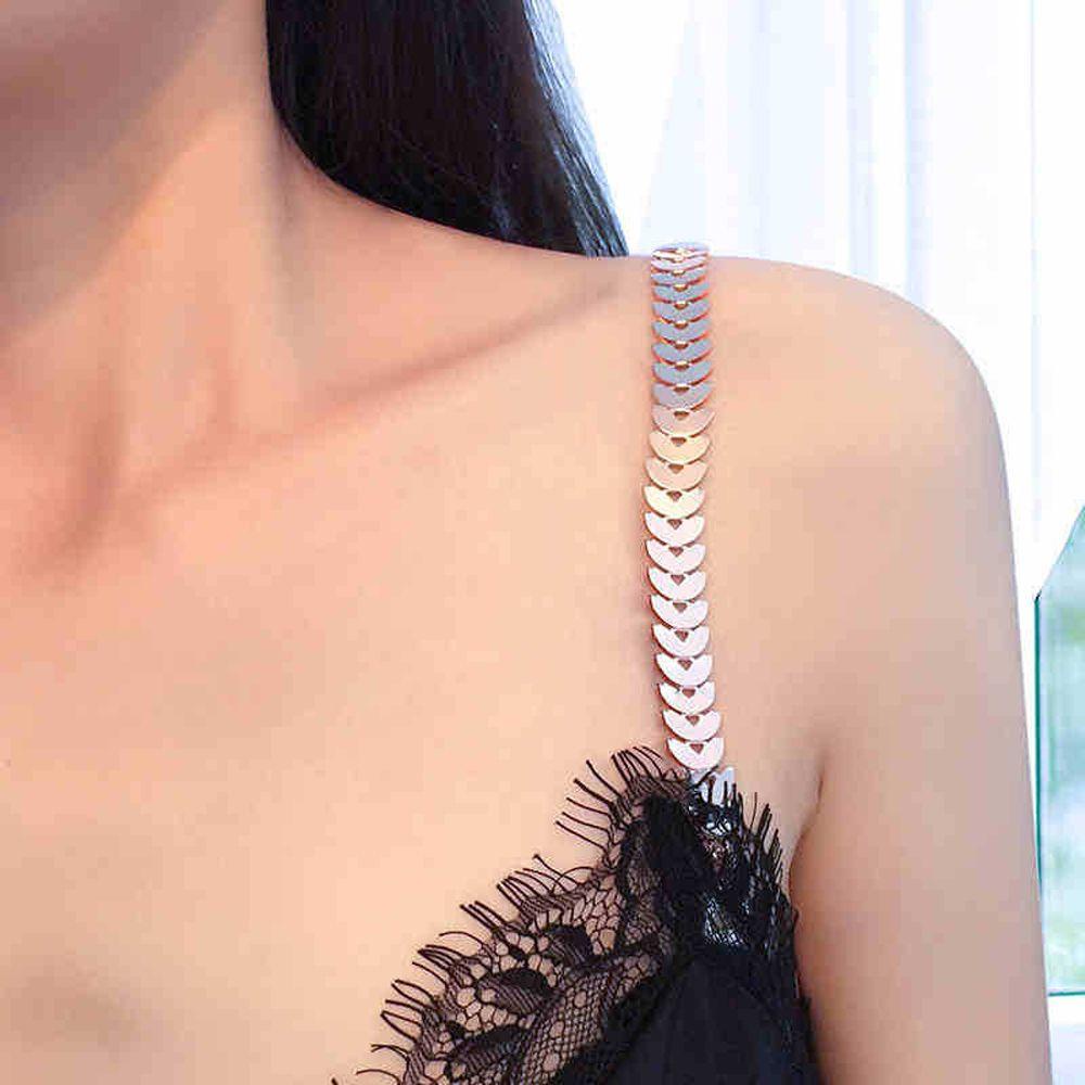 Dây Đeo Vai Bằng Kim Loại Chống Trượt Có Thể Điều Chỉnh Thời Trang Mùa Hè