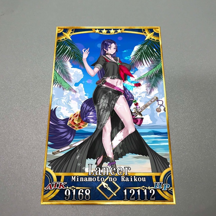 Thẻ bài custom card bánh xốp anime Fate/Grand Order FGO để sưu tầm tự chọn Minamoto no Raikou