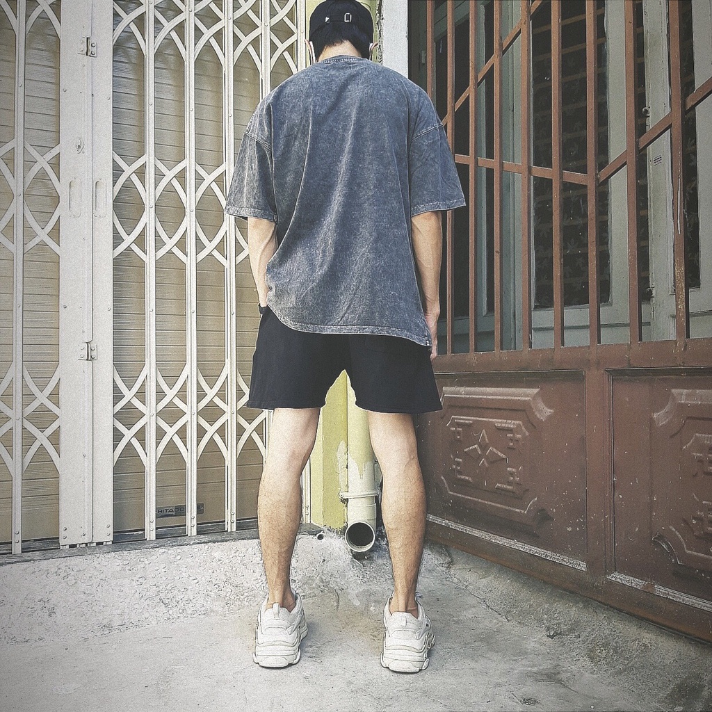 Áo thun wash tay lỡ DATINO phông unisex chất liệu 100% Cotton form rộng tie dye acid wash