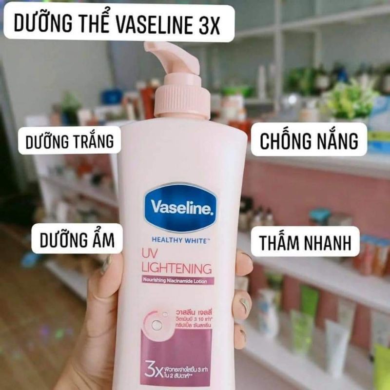 Sữa dưỡng thể trắng da Vaseline 3x 600ml Thái lan