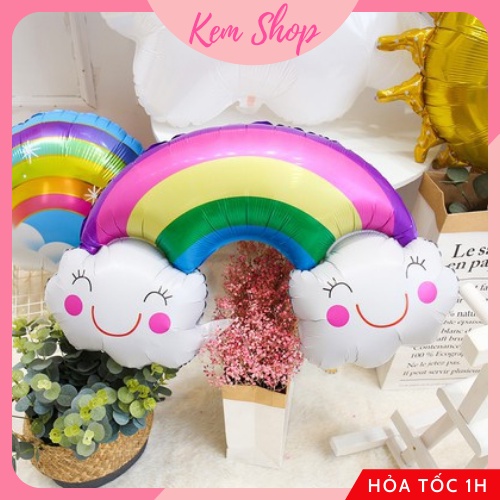 Bóng Hình Đám Mây Cầu Vồng Nhiều Màu Sắc Trang Trí Sinh Nhật Cho Bé Trai Bé Gái - K141