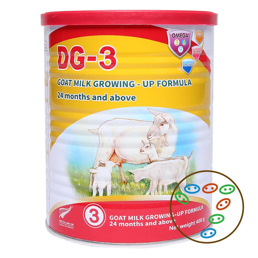 Combo 02 lon sữa Dê công thức DG 3 400G (trên 24 tháng)