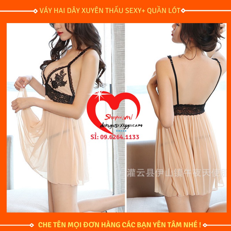 Váy Ngủ Sexy Bigsize Nữ Gợi Cảm Voan Lụa Thun Ren Quyến Rũ Gợi Cảm Hoa Hồng Nggực ( SEXY HOA HỒNG NGỰC)