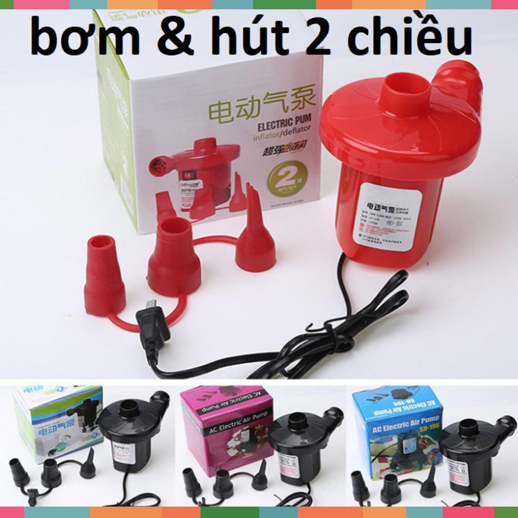 Bơm điện 2 chiều thổi, hút-bơm phao bơi...