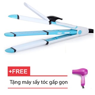 Máy Tạo Kiểu Tóc Uốn, Duỗi, Dập Phồng + 1 Máy Sấy Tóc