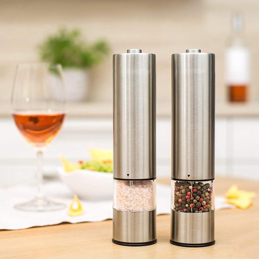 Máy xay tiêu cầm tay tự động bằng thép không gỉ có thể điều chỉnh