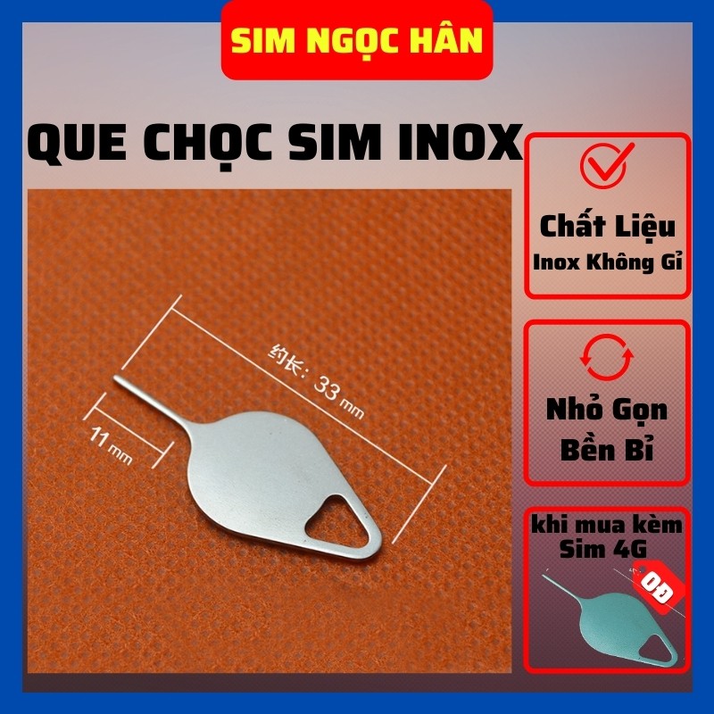 Que chọc sim giọt nước inox không gỉ, cây chọc sim cho mọi dòng điện thoại