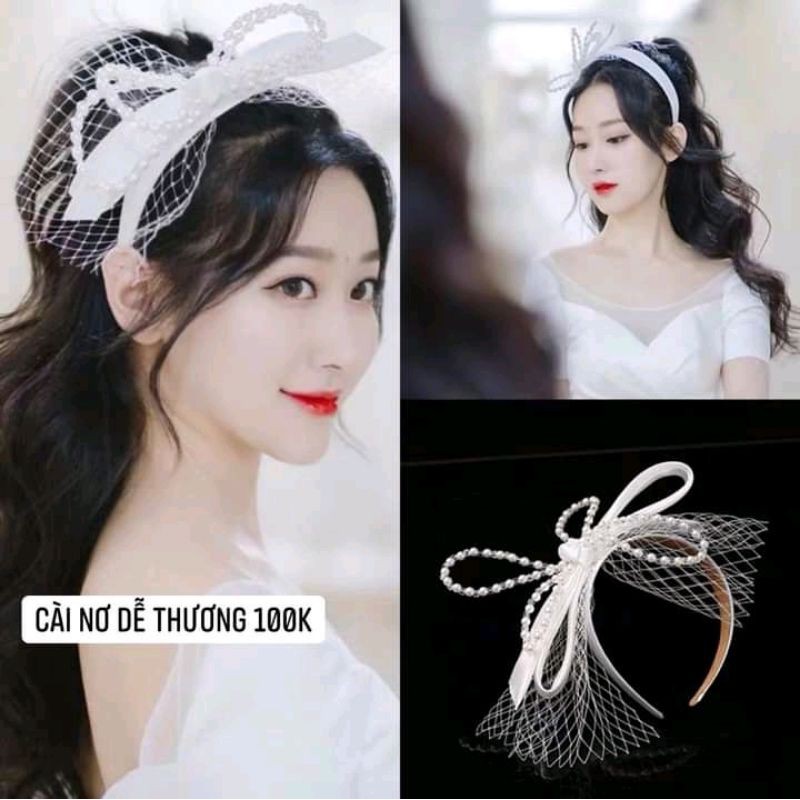 cài nơ lưới xinh ( phụ kiện cô dâu)