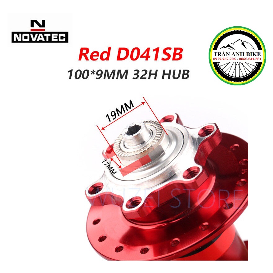 Moay ơ Hub xe đạp Novatec D041SB/D042SB 32 lỗ