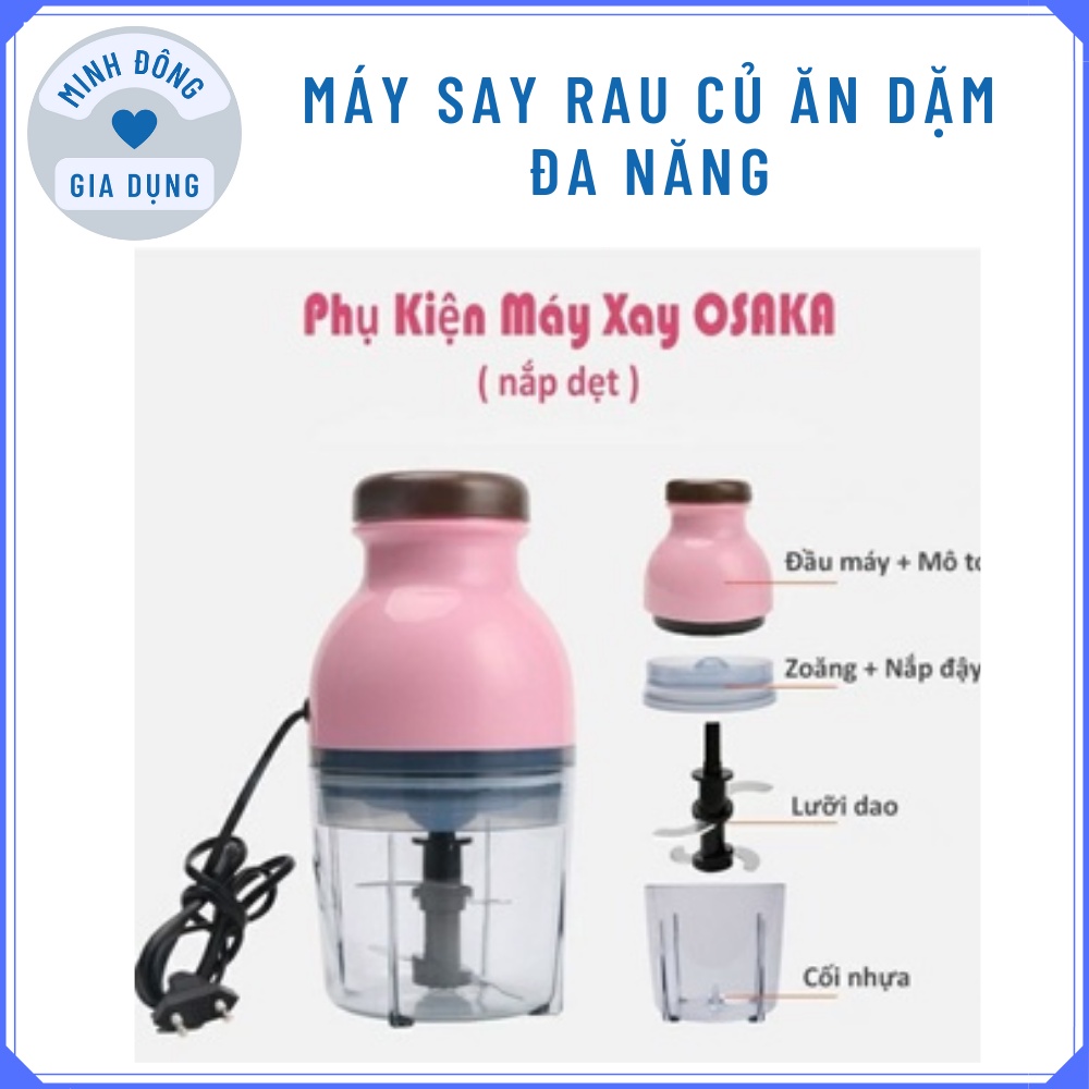 Máy say rau củ ăn dặm, Máy xay thịt cháo ăn dặm cho bé đa năng tiện lợi, Máy xay thực phẩm rau củ quả Osaka màu hồng