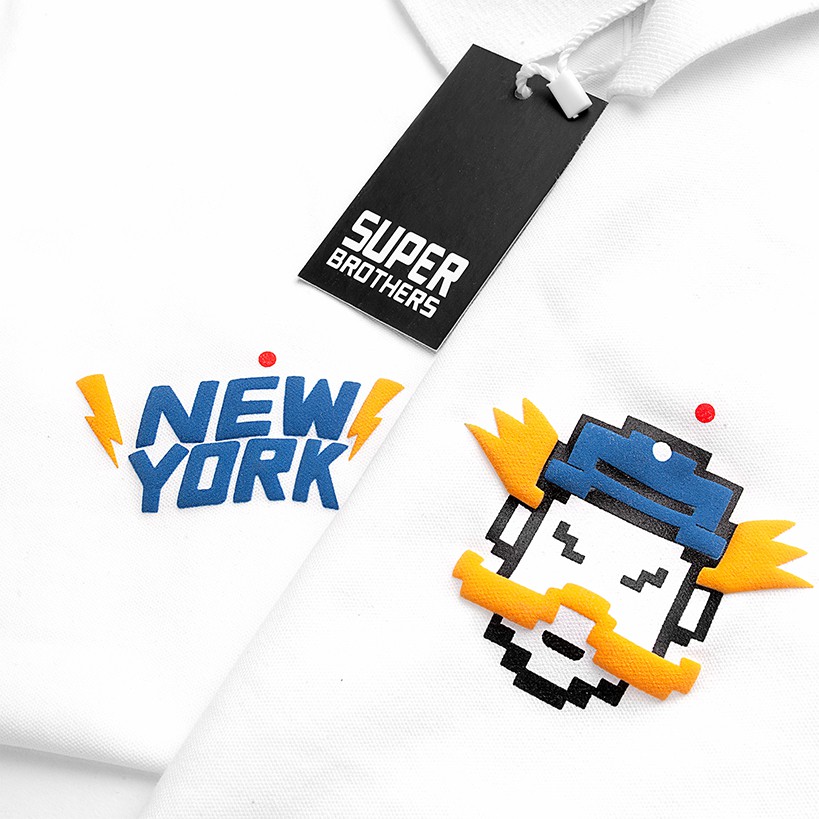 Áo Polo SUPER BROS NY trẻ trung với công nghệ in nổi xịn, đẹp | BigBuy360 - bigbuy360.vn
