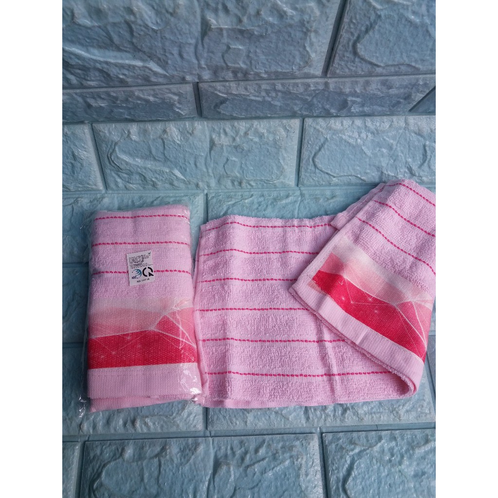 Khăn cotton cho nữ Ponds hồng 60cmx35cm