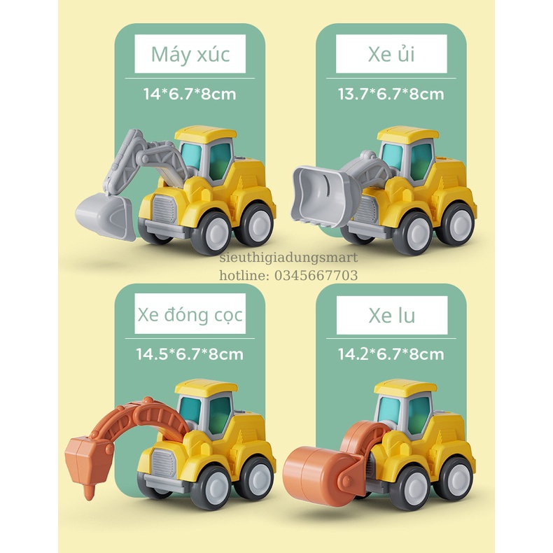 Đồ Chơi Xe Công Trình Xây Dựng Cho Bé