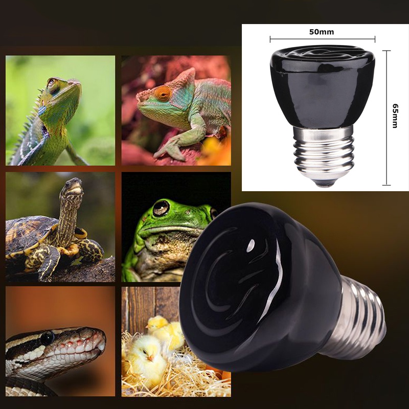 100W Bóng Đèn Sưởi Ấm Gốm Sứ Cho Thú Cưng  Bò Sát Chuyên Dụng