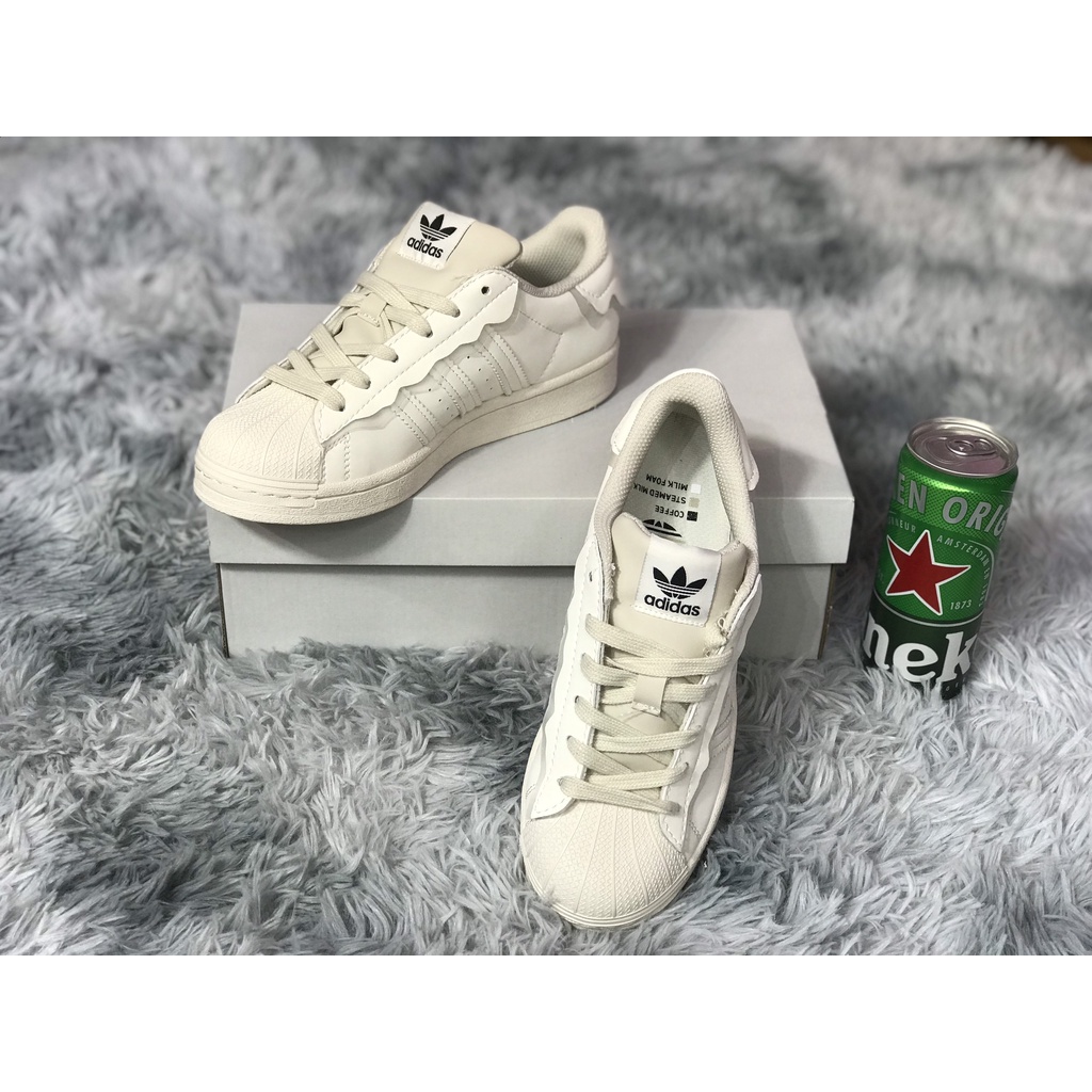 Giày Thể Thao Adidas Mũi Sò Trắng Kem All Stars - Giày Sneaker Thể Thao Thời Trang Nam Nữ