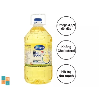 Dầu Ăn Đậu Nành Cao Cấp Simply 1L, 2L, 5L - Không Chứa Cholesterol, Tốt Cho Tim Mạch