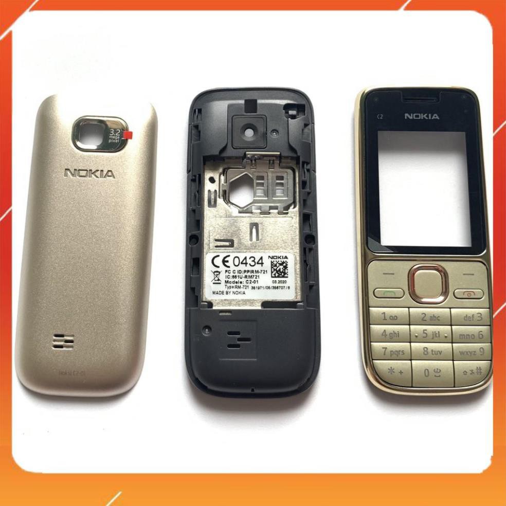 Vỏ Bộ Nokia C2-01 có sườn & các loại vỏ Nokia,Tặng Phím ZIn Kèm Theo <Vỏ zin Thay Rất Khớp>