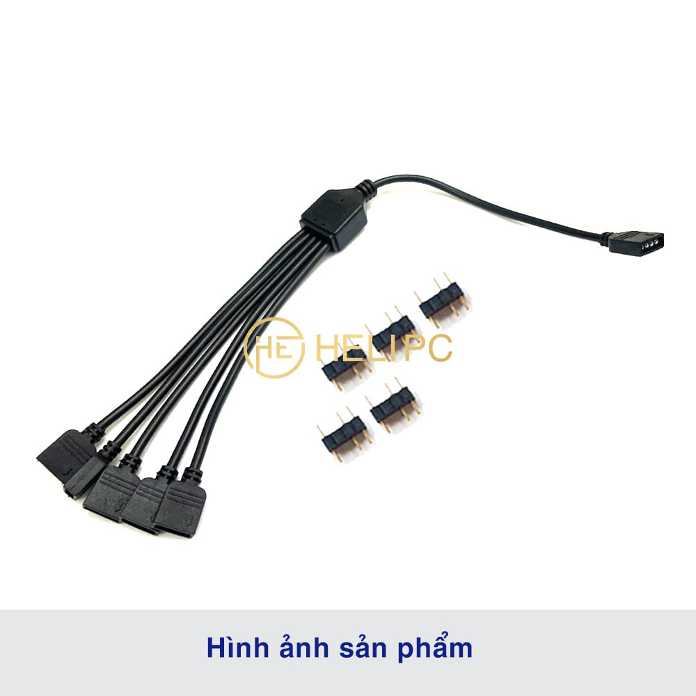 Dây chia ARGB 5V 3pin loại 1 ra 1/ 3/ 5 kèm jump 2 đầu đực tương ứng với đầu chia